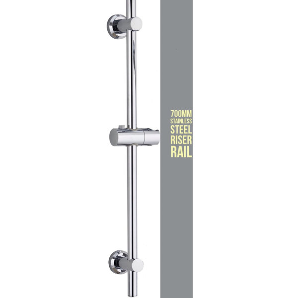 Symple Stuff Brenda Adjustable Stainless Steel Shower Riser Rail